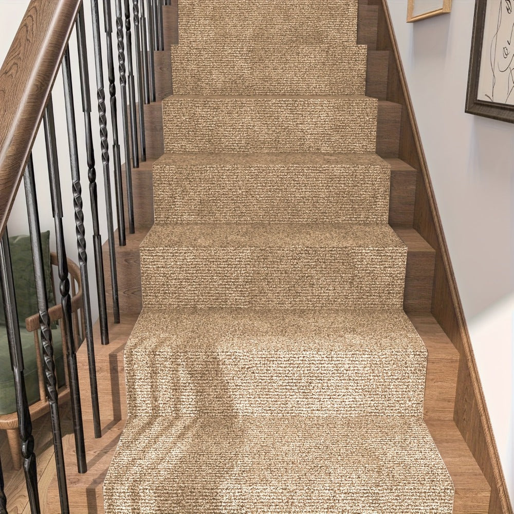 Non-Slip Runner Rug Self-Adhesive Carpet Strip Mat | Machine Washable Hallway Kitchen Stair Mat with Rubber Backing | Cat Scratch Protector Floor Covering