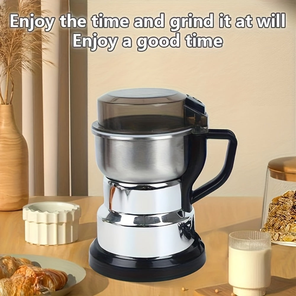 Electric Coffee Grinder 400ml 14oz 4-Blade Stainless Steel 10 Second Quick Grinding for Coffee Beans Spices Nuts Grains Dry Wet Dual Purpose Food Processor 25000 RPM