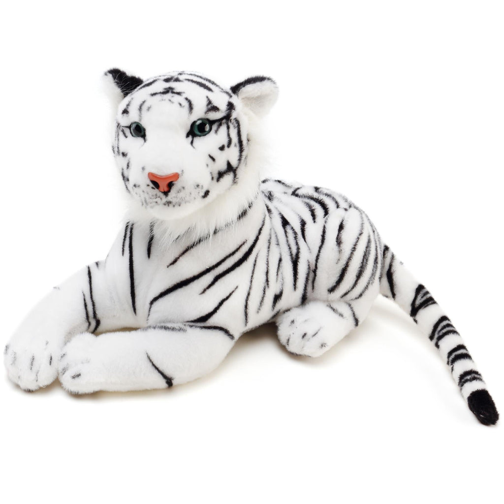 White Tiger Stuffed Animal Plush 17 Inch ¨C Saphed Soft Plush Tiger Toy with Story Card, Premium Acrylic Fill, CPSIA Safe ¨C Perfect Gift for Kids, Boys & Girls Ages 0+