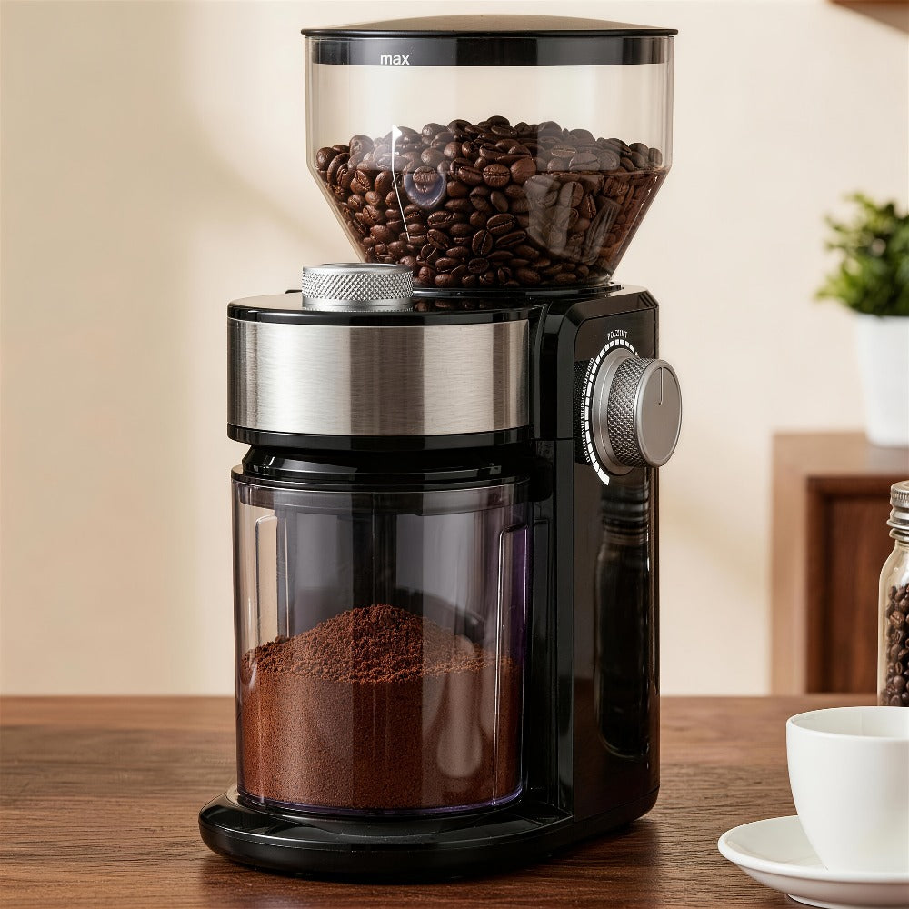 Burr Coffee Grinder Electric 16 Grind Settings Adjustable Burrs for 2-14 Cups Espresso Drip Pour Over French Press Home Barista Coffee Bean Grinder