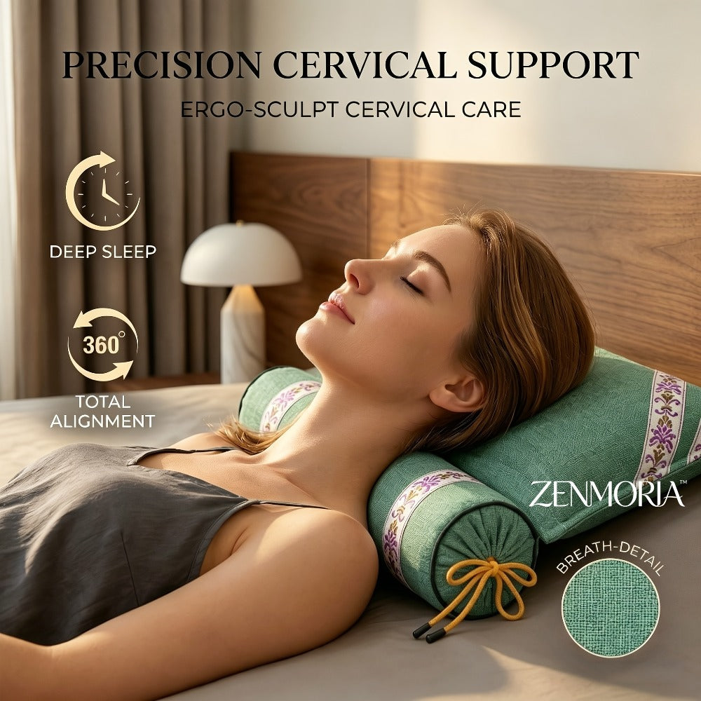 Detachable 2-in-1 Buckwheat Pillow ¨C Ergonomic Support & Adjustable Comfort for Better Sleep