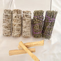 Palo Santo Sticks White Sage Lavender Aromatherapy Incense Set Peruvian Palo Santo for Meditation Spiritual Cleansing Home Office Purification Smudging Kit Gift for Christmas Halloween Thanksgiving Yoga