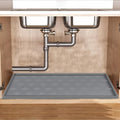 Silicone Under Sink Mat 34¡± x 22¡± Food Grade Waterproof Cabinet Liner, Honeycomb Pattern Drip Tray for Kitchen Bathroom Cabinet Organizer, Holds 2+ Gallons, Easy Clean Non-Toxic Boot Tray