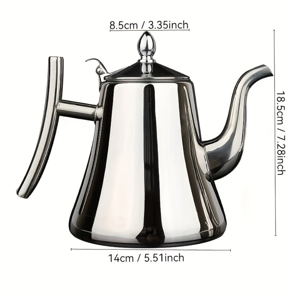 Stainless Steel Tea Kettle with Filter ¨C Tea Pot Coffee Pot Cold Water Pitcher for Home Hotel Restaurant, Induction Cooker Compatible, Thickened