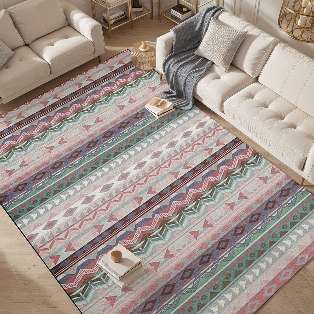 Vintage Persian Area Rug Machine Washable Non-Slip Non-Shedding Floral Indoor Carpet for Living Room Bedroom in Multiple Colors and Sizes