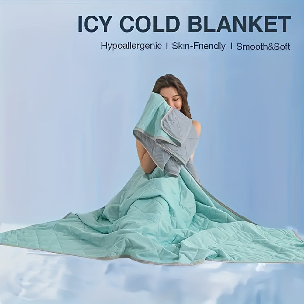 Cooling Blanket for Hot Sleepers ¨C Lightweight Breathable Summer Comforter, Air-Cooled Moisture-Wicking Blanket for Adults, Queen & King Size