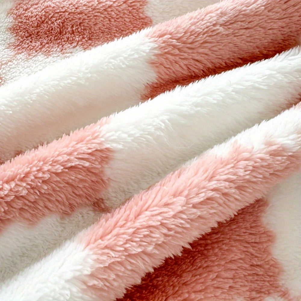 French Plaid Double-Sided Flannel Blanket ¨C Soft Panda & Grid Pattern Throw for Sofa, Bed & Travel, Machine Washable, 6 Designs, 4 Sizes