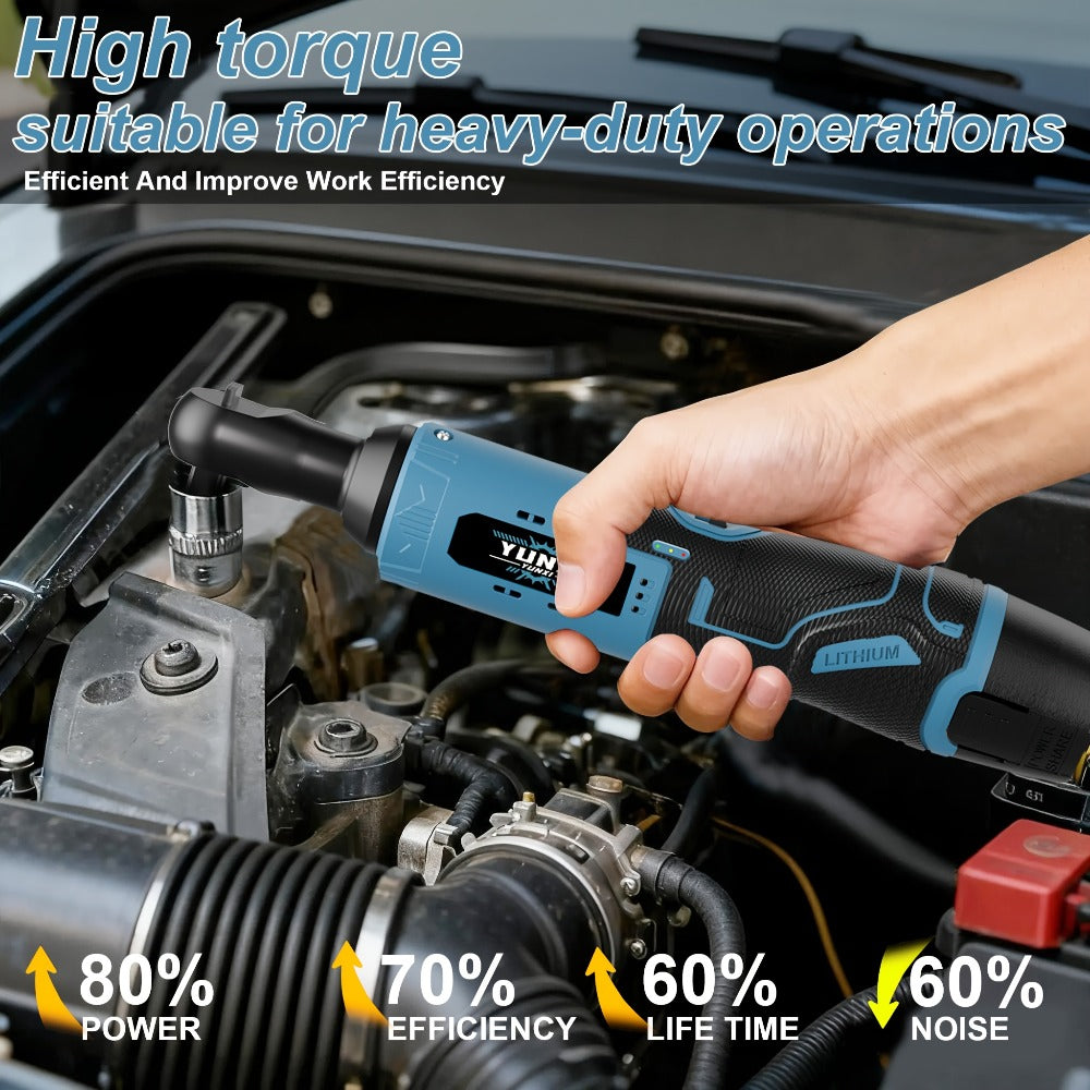 12V Brushless Electric Ratchet Wrench Set with Battery & Quick Charger ¨C Wireless Car Repair Tool Kit for Home & Auto, Holiday Gift for Men