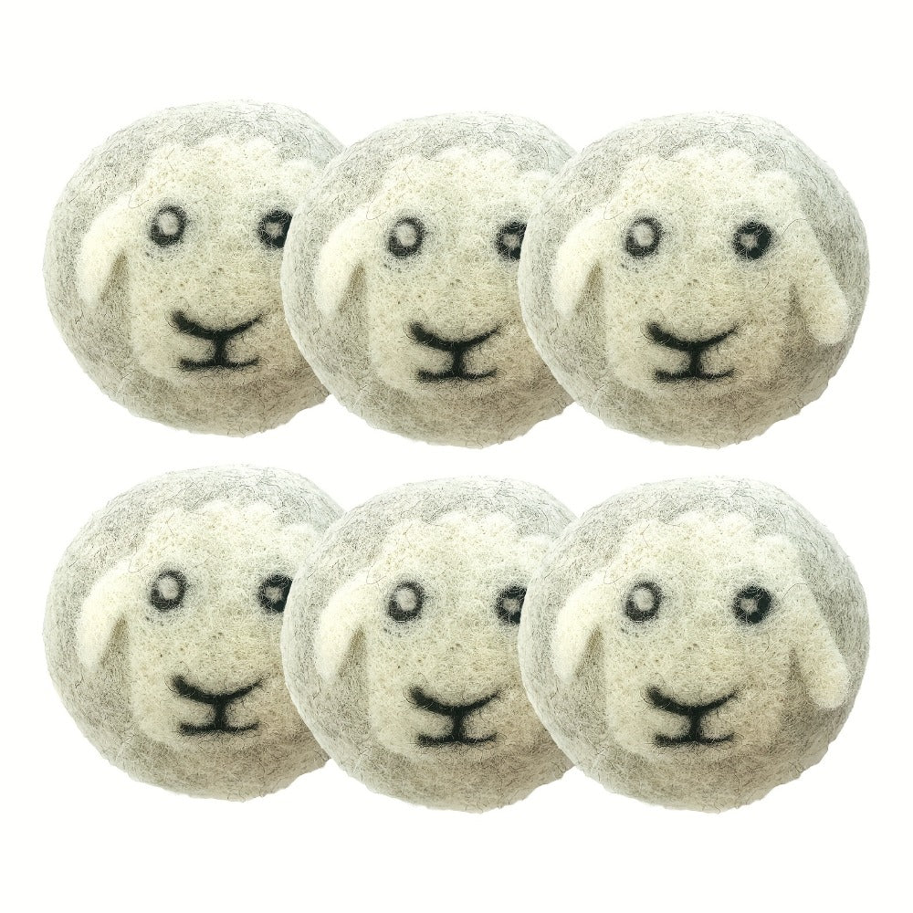 Wool Dryer Balls XL 6 Pack ¨C 100% Natural Wool Fabric Softener, Reusable Dryer Balls Reduce Drying Time & Wrinkles, Chemical-Free Laundry Balls Safe for Baby Clothes & Sensitive Skin