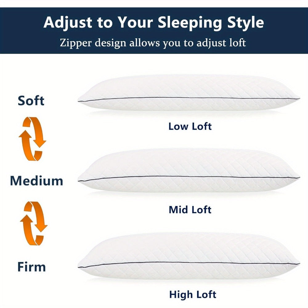 Body Pillow 20x54 Inch Cooling Memory Foam ¨C Full Body Pillow for Adults Side Sleepers, Firm Long Sleeping Pillow for Stomach Back Support, Pregnancy Pillow, Washable Cover, Grey White Pink