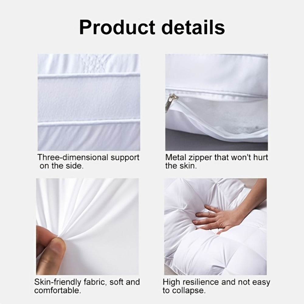 Hotel Quality Pillows 2-Pack, Luxury 5-Star Deep Sleep Neck Support, Non-Collapse Hypoallergenic Polyester Fill, All Season Cooling Bed Pillows Queen King