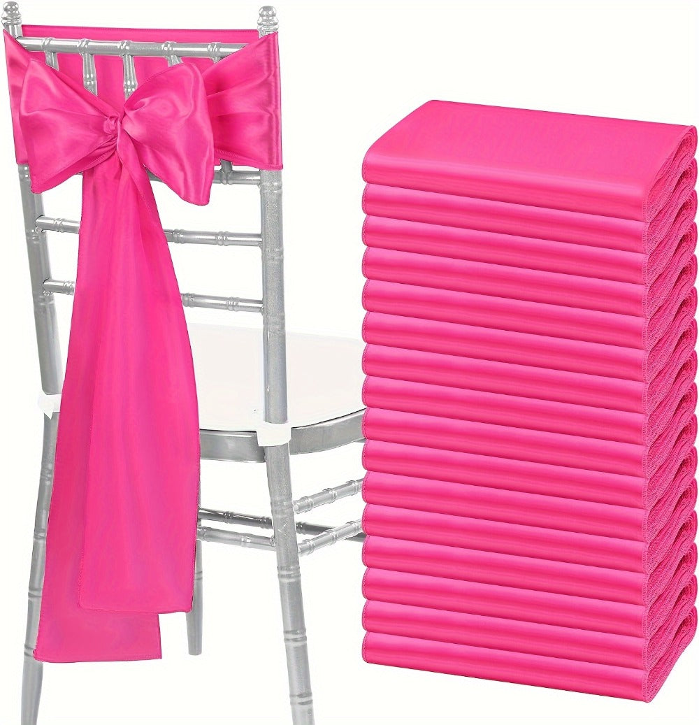 100pcs Satin Chair Sashes Bows for Wedding Banquet Party Event Decoration ¨C 13 Colors, 18¡Á275cm