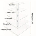 5-Tier Acrylic Cupcake Stand with LED String Lights ¨C Square Dessert Display Tower for 60 Cupcakes Birthday Wedding Baby Shower Tea Party Elegant Transparent Cake Display Rack Easy to Assemble