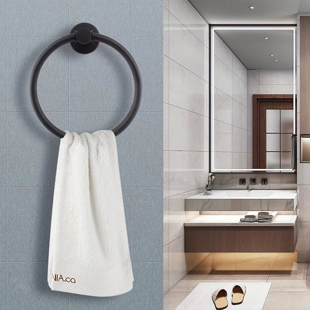 5-Piece Bathroom Hardware Set SUS304 Stainless Steel 24¡± Towel Bar Towel Ring Toilet Paper Holder Robe Hooks Black Silver Gold