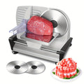 Electric Meat Slicer 200W Deli Food Slicer with Two 7.5¡± Removable Stainless Steel Blades 0-15mm Thickness Control Cut Meat Ham Bread Cheese Fruit for Home Use
