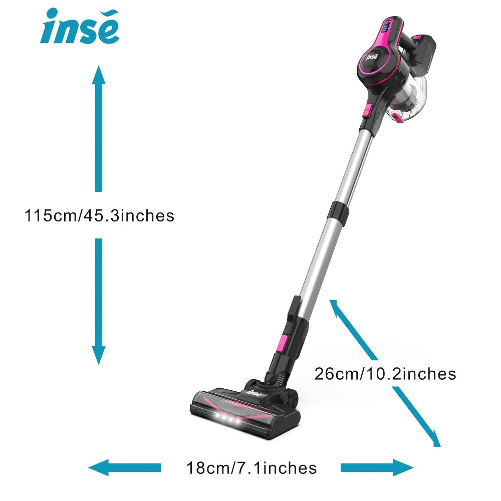 Cordless Vacuum Cleaner 2-in-1 Corded 70KPA Powerful Suction | 6-in-1 Handheld Vacuum with Detachable Battery 45-Min Runtime LED Brush Head 50.5oz Dust Cup | For Hardwood Floor Carpet Pet Hair Home Car
