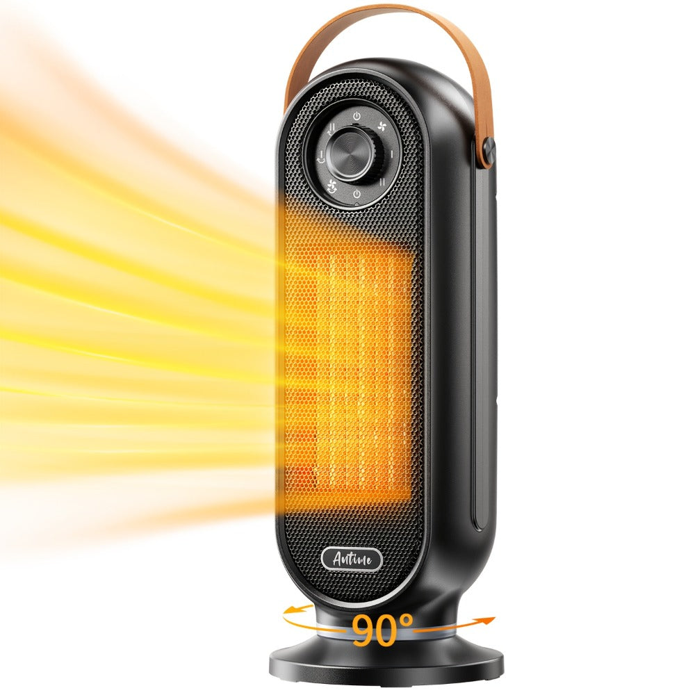 Space Heater 1500W with Remote Control & Digital Display ¨C Portable Electric Heater for Indoor Use, 90¡ã Oscillation, Overheat Protection, Ultra-Quiet Room Heater for Bedroom, Office & Home