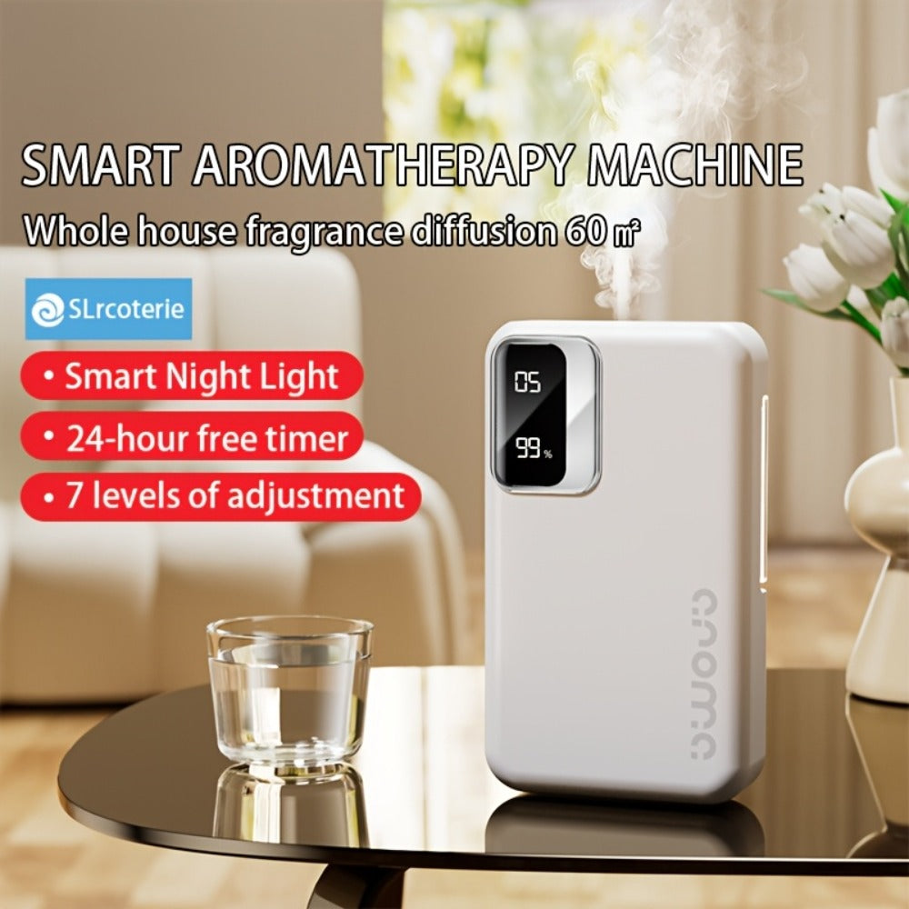 Aromatherapy Diffuser Smart Digital ¨C 1800mAh 7-Speed Sonic Essential Oil Diffuser Humidifier with USB Charging, Digital Display, Fine Mist for Bedroom Bathroom Office Home, Up to 20 Days Use