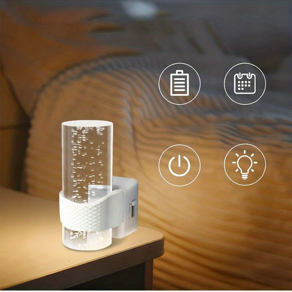 LED Plug-In Night Light with Dimmable 3000K Warm Light & Auto Sensor, 2 Pack for Hallway Bedroom