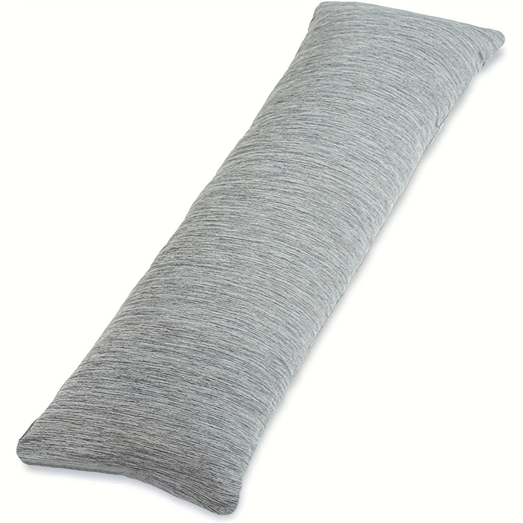 Body Pillow 20x54 Inch Cooling Memory Foam ¨C Full Body Pillow for Adults Side Sleepers, Firm Long Sleeping Pillow for Stomach Back Support, Pregnancy Pillow, Washable Cover, Grey White Pink