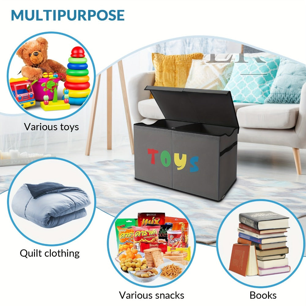 Extra Large Collapsible Kids Storage Chest with Lid ¨C 31.7 Gal Toy Box Organizer Bins for Boys Girls Bedroom Nursery Living Room