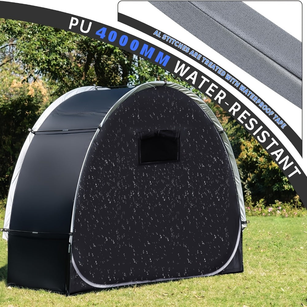 Bike Storage Shed Tent Outdoor Waterproof Bicycle Cover Shelter 210D Oxford PU4000 for 2-3 Bikes Lawn Mower Garden Tool Storage