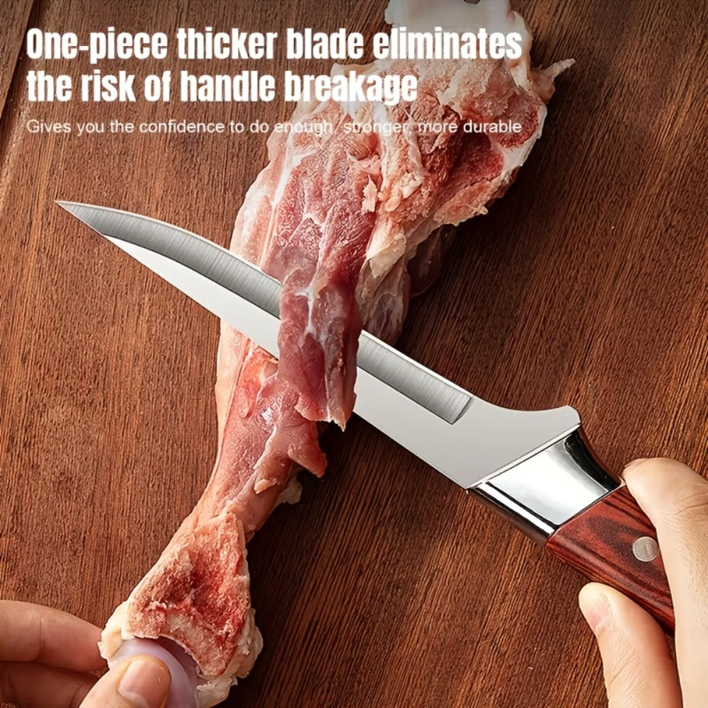 Kitchen Knife Set 3-Piece Hand Forged Stainless Steel Chef Knives with Boning Fillet & Carving Blades ¨C Professional Butcher Set for Meat Cutting BBQ Father's Day Gift