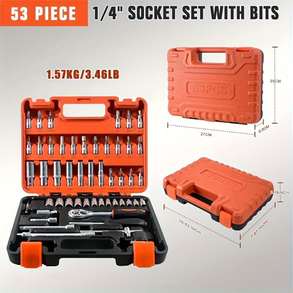 Premium Stainless Steel Repair Tool Kit 55/82/94/121PCS ¨C Complete Automotive & Home Repair Set | Multi-Function Hand Tools | No Charging Required | Easy to Use | Perfect Gift for Men