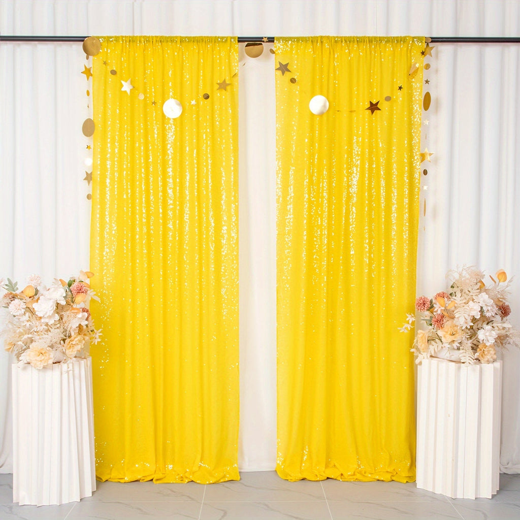 Sequin Backdrop Curtain for Party Wedding - 4x8ft Shimmering Glitter Curtain for Birthday Photo Booth Stage Decoration, Easy Hang, Multi-Color