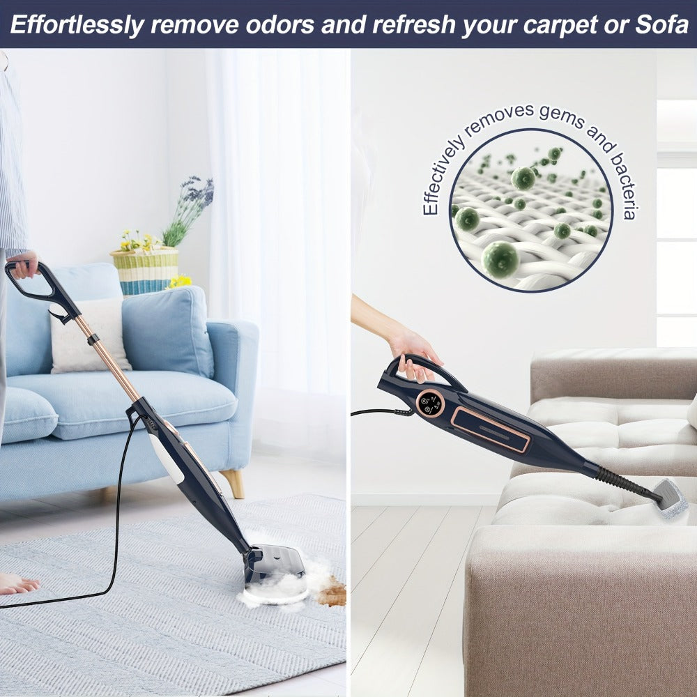 Steam Mop 10-in-1 Spinning Rotating Mop Pads with Steam Blaster Technology - 3 Steam Modes, LED Headlights, Lightweight Spin Mop for Hard Floor, Laminate & Marble, Washable Pads, VM6 Pro Series