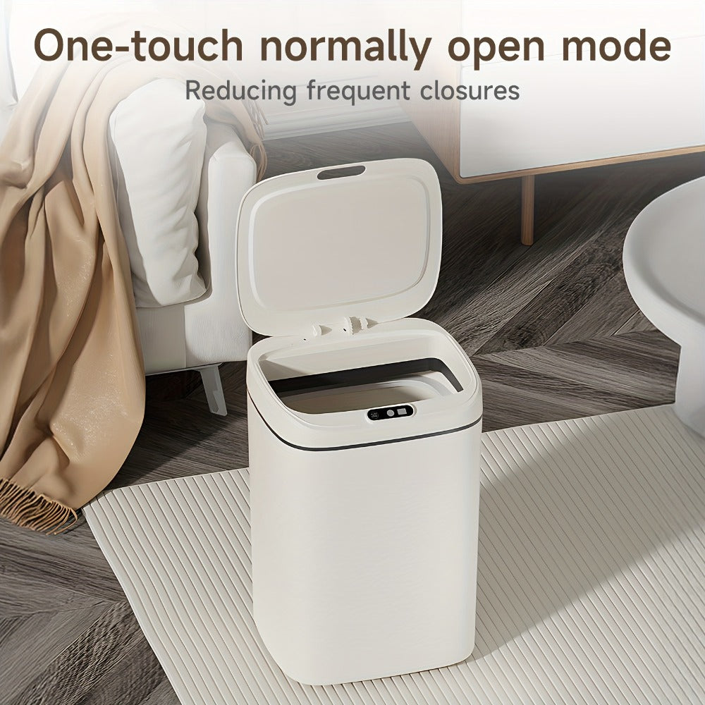 Motion Sensor Trash Can Touchless ¨C Smart Hands-Free Trash Bin with Sealing Lid & Odor-Blocking Technology, Trash Bag Fixing Ring, Easy Clean Durable Design for Kitchen, Office & Bathroom