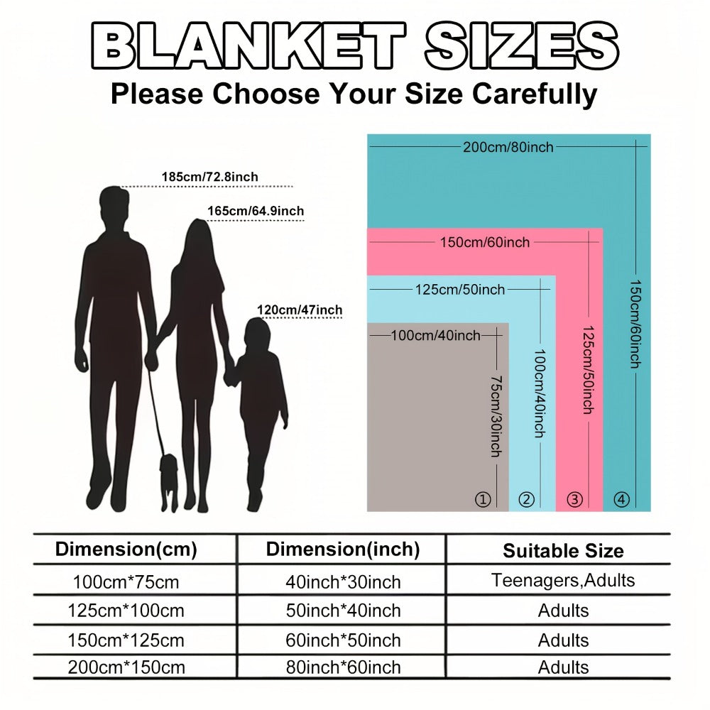 Bear Print Flannel Throw Blanket - Cute Soft Plush 2D Flat Printed Cozy Bedspread for Sofa Bed Camping Travel, Adorable Animal Pattern Gift Blanket Multi-Color
