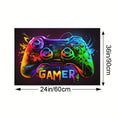 Gaming Mouse Pad Large Extended Cyberpunk Controller Design Non-Slip Desk Mat for PC Console Streaming Setup Esports Game Room Decor Teen Boys Gift 24x36 47x63 Inch