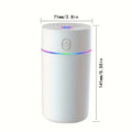 USB Cool Mist Humidifier with Color-Changing Night Light, Portable Desktop Car Aromatherapy Humidifier Nano Fine Mist Facial Steamer, Filter-Free Continuous Intermittent Atomization for Bedroom Office Travel