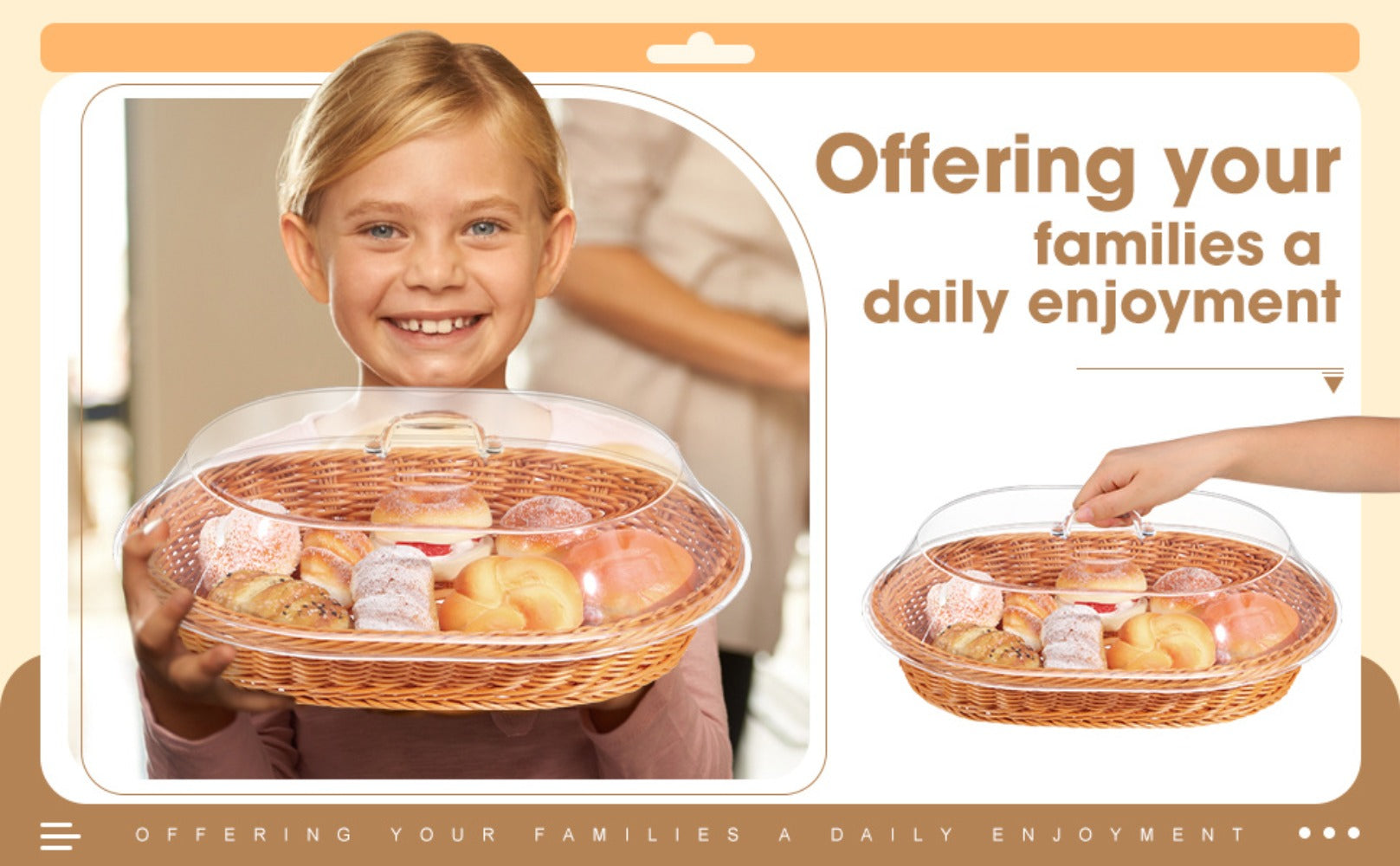 Woven Bread Basket with Lid Oval Rattan Food Basket for Serving Storage Fruits Vegetables Kitchen Dining Table Decor