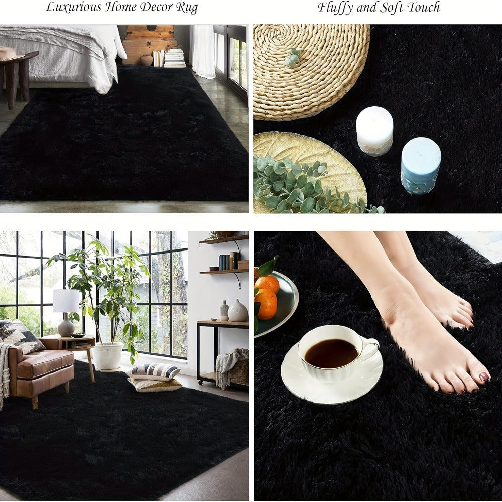 Shaggy Area Rug Soft Plush Fuzzy Carpet Non-Slip Tie-Dye Design for Bedroom Living Room Nursery Dorm ¡ª Pet Friendly Machine Washable Multiple Sizes & Colors