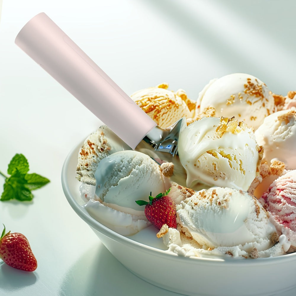 Heated Electric Ice Cream Scoop ¨C USB-C Rechargeable with 3 Temperature Levels up to 158¡ãF, Touch-Activated, IPX7 Waterproof, LED Display, Food Grade Stainless Steel, Ergonomic Design for Hard Ice Cream