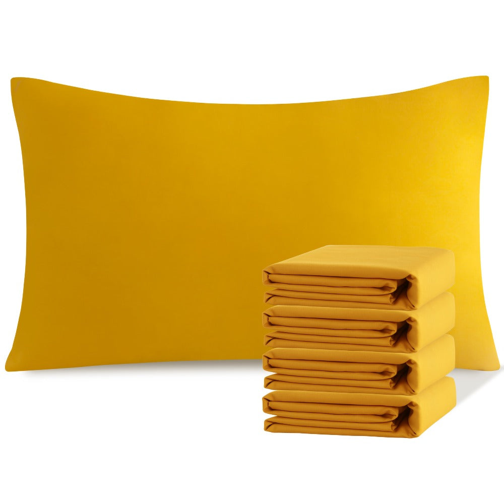 Pillowcases 4 Pack Queen 20x30 ¨C Brushed Microfiber Soft Wrinkle-Free Fade-Resistant Envelope Closure Solid Color 32 Colors