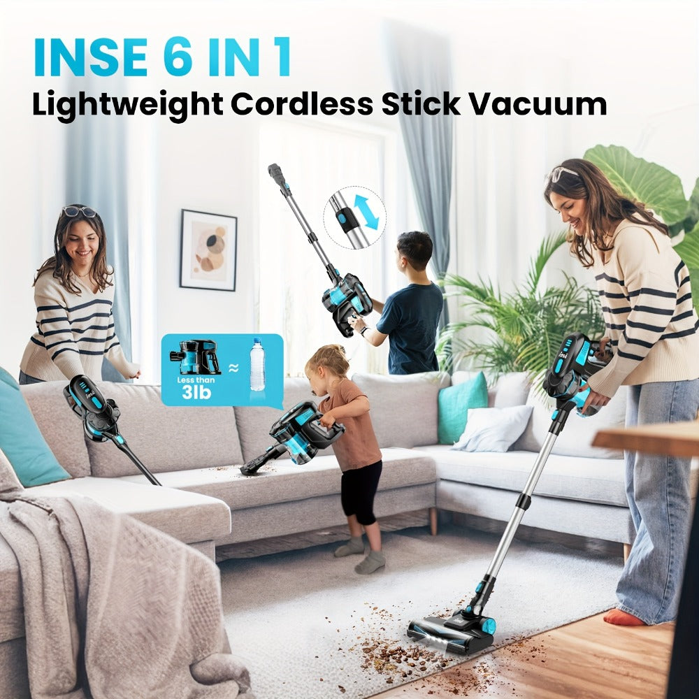Handheld Vacuum Cleaner Cordless 29KPA Strong Suction for Pet Hair, LED Nozzle Portable Stick Vacuum for Carpet Hard Floor Car Interior Home Auto Multi-Attachment Lightweight Design