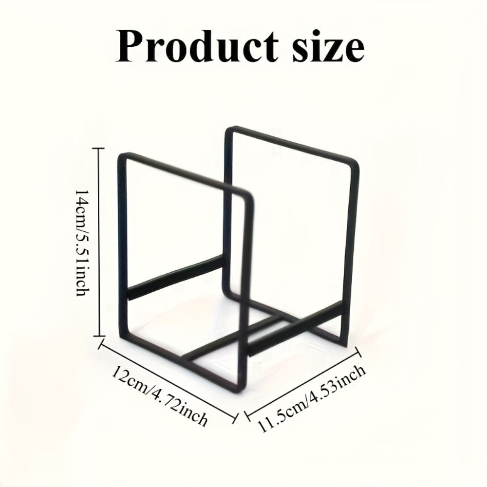 Dish Rack Cabinet Organizer 4pcs Stainless Steel - Space Saving Plate Rack Bowl Holder Dish Storage for Kitchen Cabinet Counter Drying Rack Set (Black)