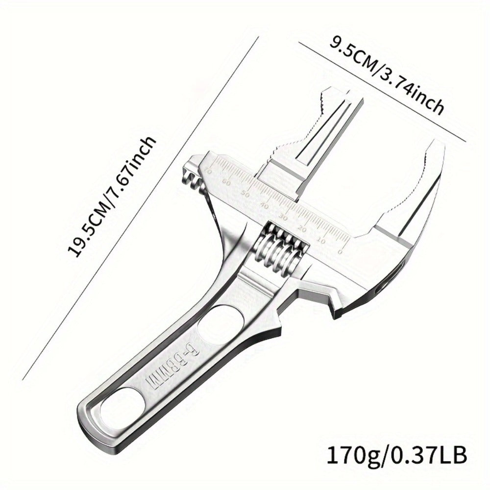 Bathroom Wrench Tool Multifunctional, Adjustable Double-Ended Open-End Wrench for Sink, Faucet, Water Pipe & Heating Repair, Space-Saving Plumbing Hand Tool for Home Bathroom Kitchen