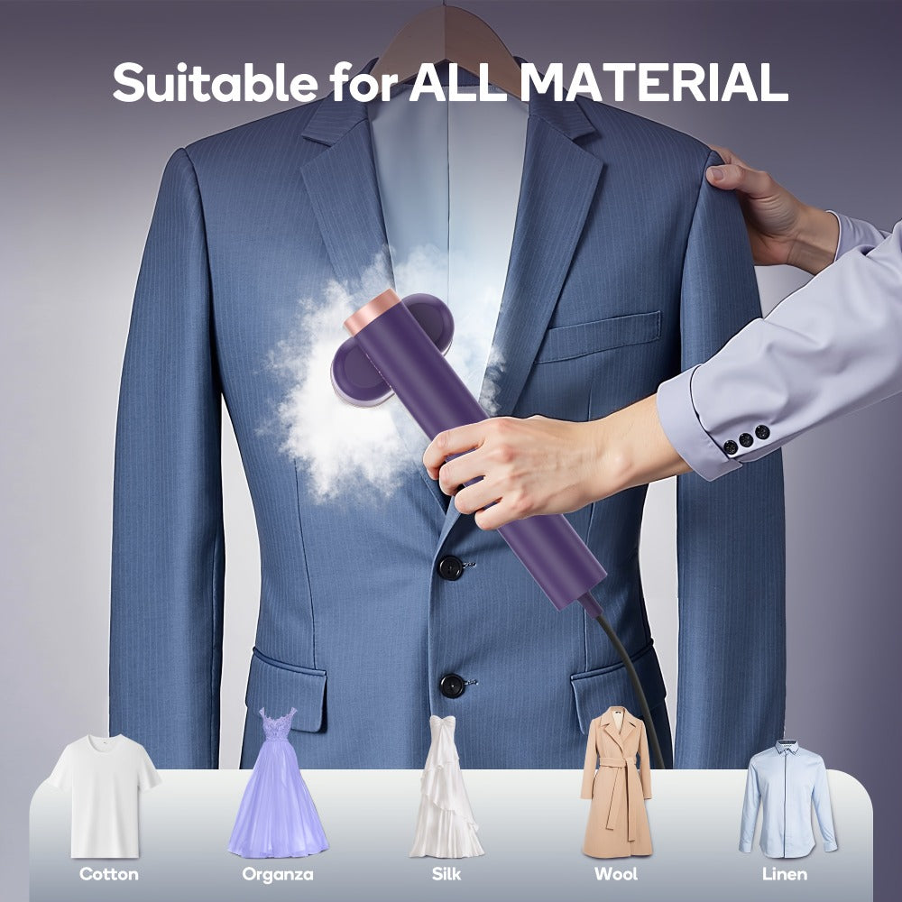 Handheld Garment Steamer 1200W ¨C Portable Clothes Steamer with 15-Second Heat-Up, Dual Steam Settings, Lightweight Travel & Home Steam Iron for Suits, Dress Shirts & Formal Wear