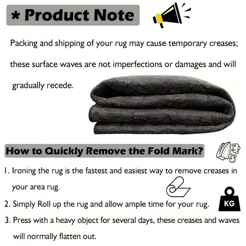 Machine Washable Area Rug Black White Geometric Non-Slip Rubber Backing Low Pile Non-Shedding Living Room Bedroom Kitchen Bathroom