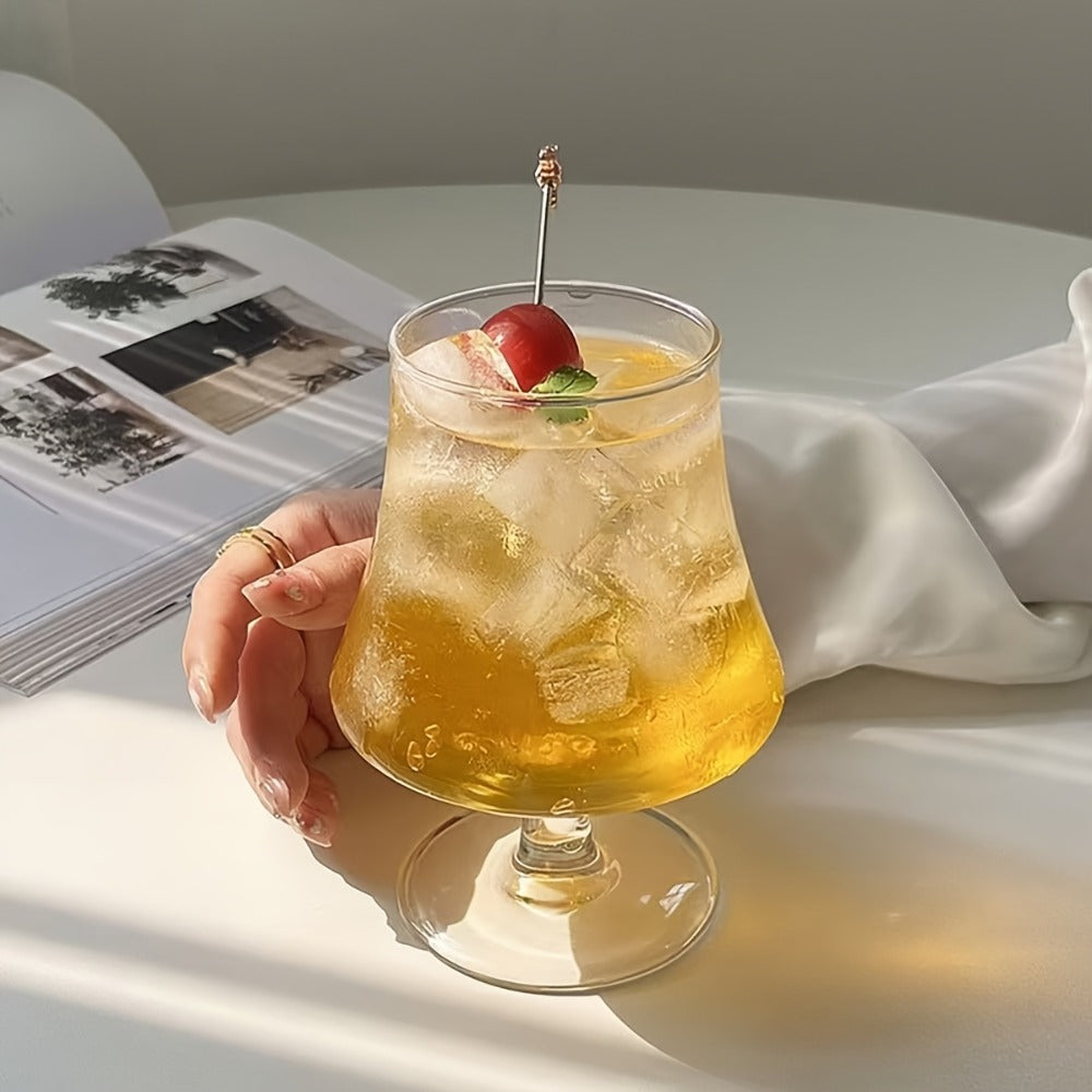 Whiskey Glasses Set of 4 16oz Short Stem Cocktail Glass for Bourbon Scotch Brandy Vodka Spirits Heavy Base Old Fashioned Tumblers Clear Sturdy Drinkware for Bar Home Restaurant