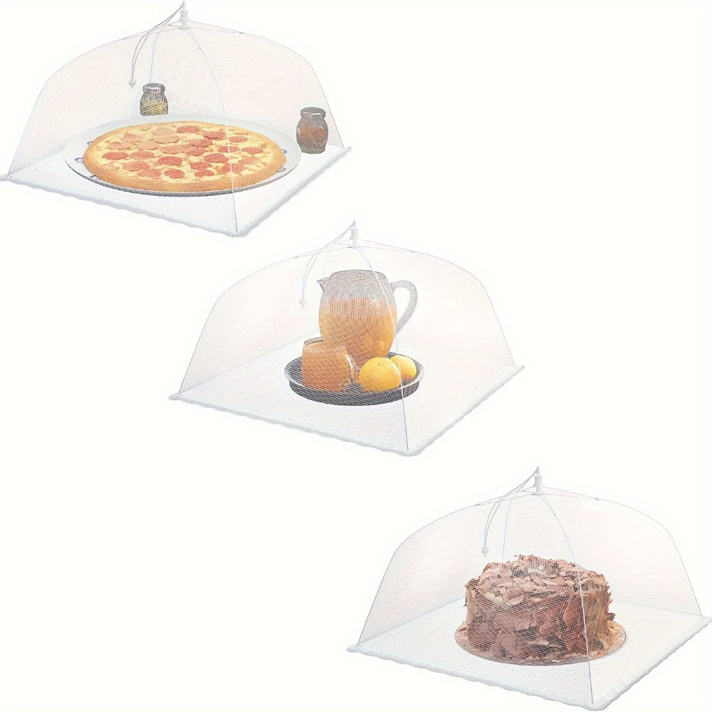 Pop-Up Mesh Food Covers for Outdoor Use - Large Collapsible Tent Covers for Picnic, BBQ, Buffet & Gatherings (3pcs / 9pcs)