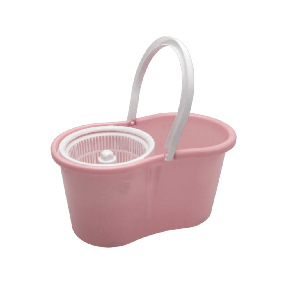 Spin Mop and Bucket with Wringer Set ¨C Pink 360¡ã Spinning Floor Mop System with 4 Microfiber Replacement Heads & Stainless Steel Adjustable Handle for Home Floor Cleaning