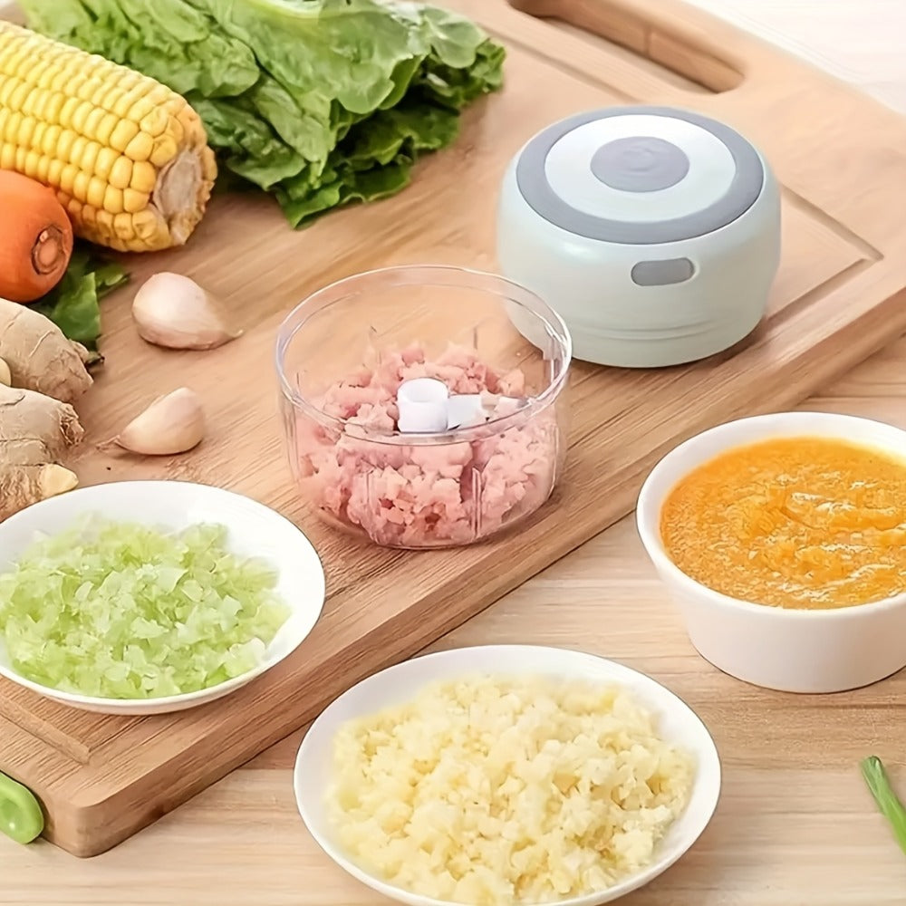 Mini Food Processor USB Rechargeable Electric Chopper 9.47oz ¨C Portable Wireless Meat Grinder & Blender for Garlic, Vegetables, Fruit, Ginger & Chili, Compact Kitchen Tool for Home Office Travel
