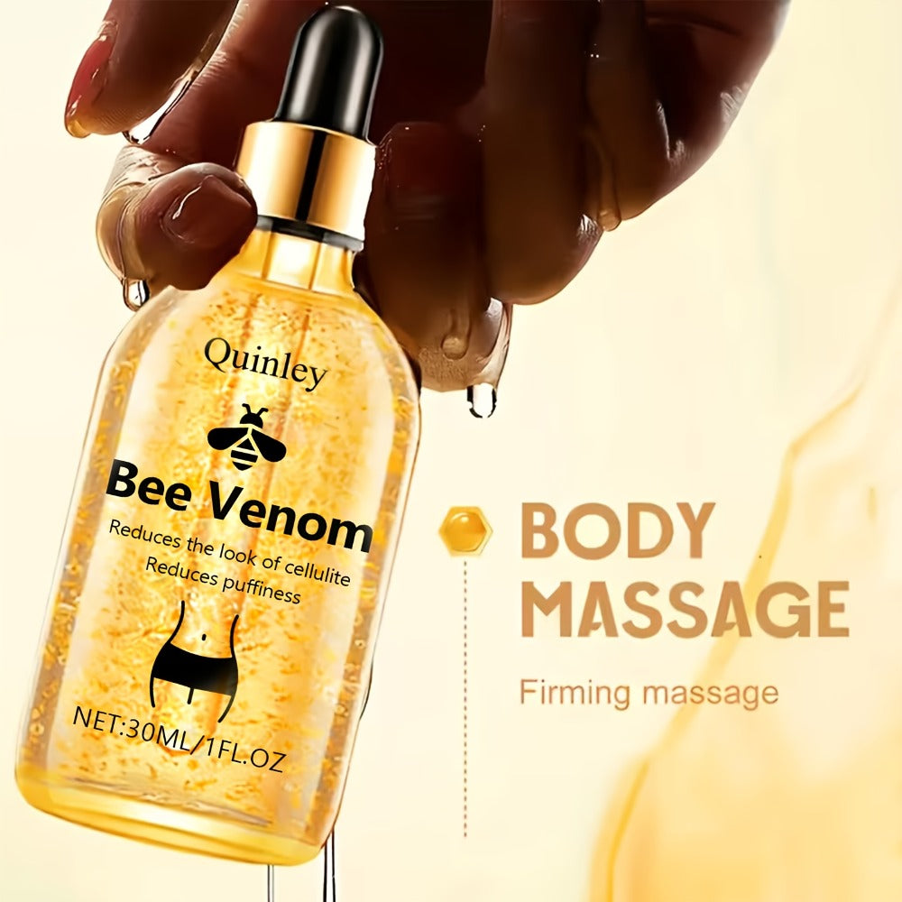 Bee Venom Body Firming Oil 30ml Tightening Massage Oil with Honey Rosemary Extract for Waist Arms Legs Belly Moisturizing Nourishing Hypoallergenic Body Contouring Hot Oil