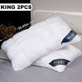 Luxury Hotel Pillows 2-Pack | King & Queen Size, Hypoallergenic Polyester Fill, Soft Satin Cover, Deep Sleep Neck Support, All-Season Non-Sinking Pillow Core, Boho Modern Design