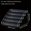 Clear Acrylic Makeup Organizer 5-Tier Cosmetic Storage with Multiple Compartments for Perfume Lipstick Skincare Nail Polish Jewelry Vanity Dorm Bedroom